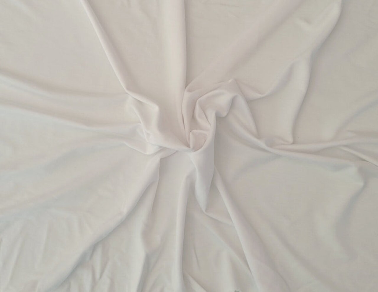 1 Yard White Organic Siro Bamboo Spandex Jersey Knit Fabric For Dresses Loungewear Baby Apparel 60 Inch Wide